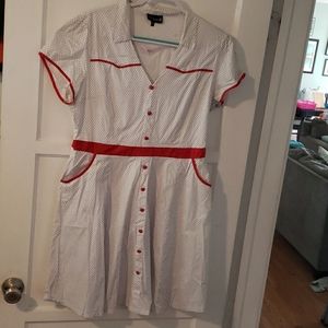 Sourpuss polka dot shirtwaist dress